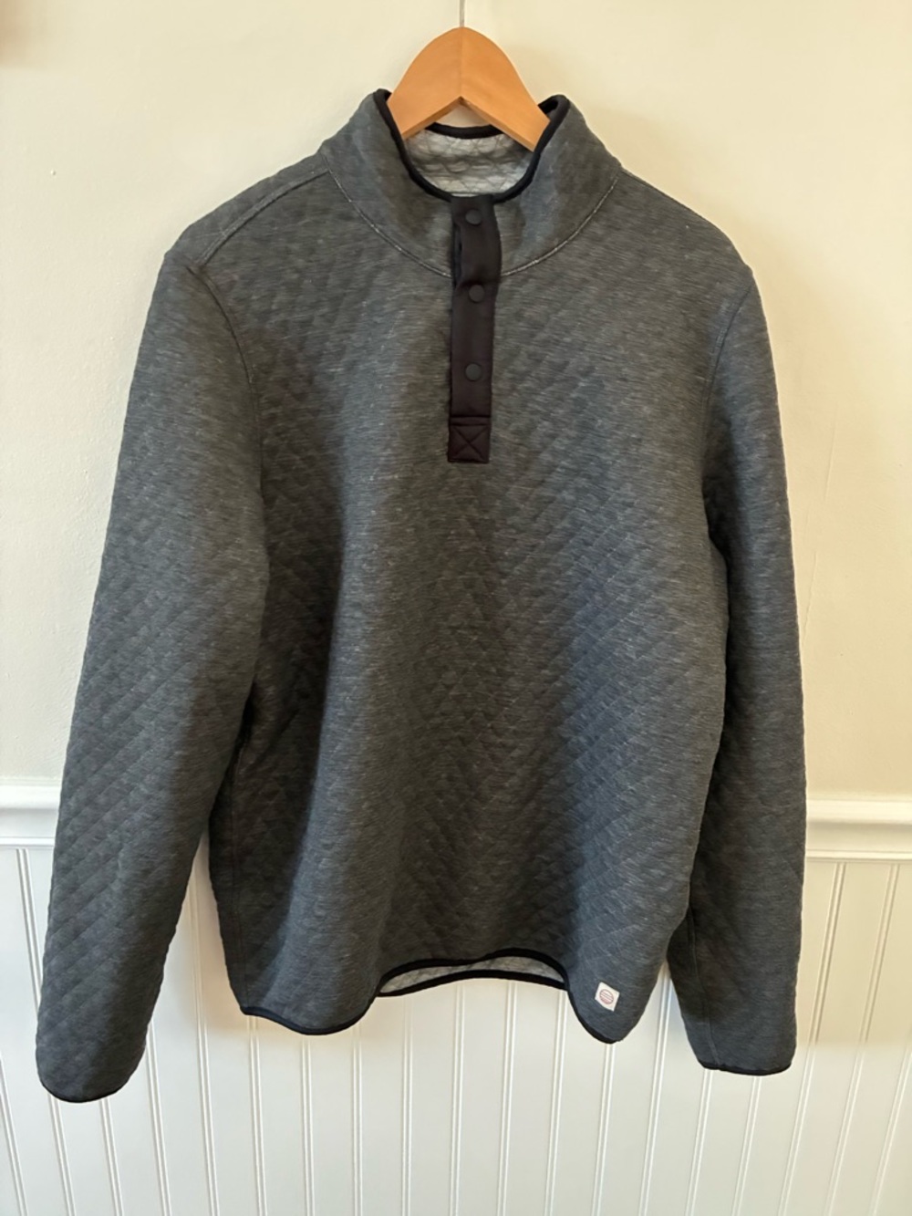 Marine Layer Men’s Corbet Reversible Quilted Pullover Jacket Sweater Size Medium